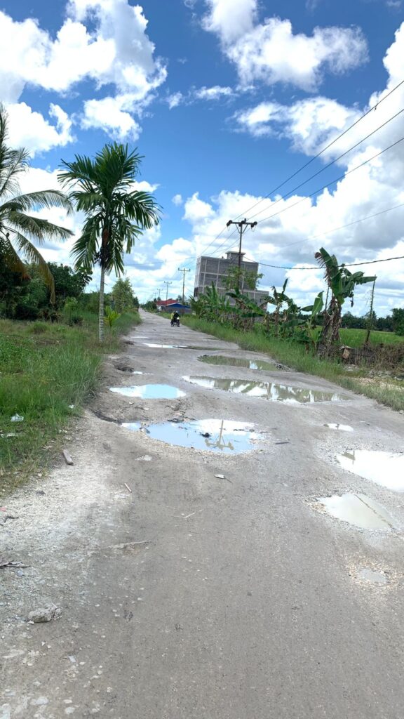 Jalan Desa Seberang Pebenaan Menuju Pulau Kijang